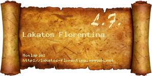 Lakatos Florentina névjegykártya